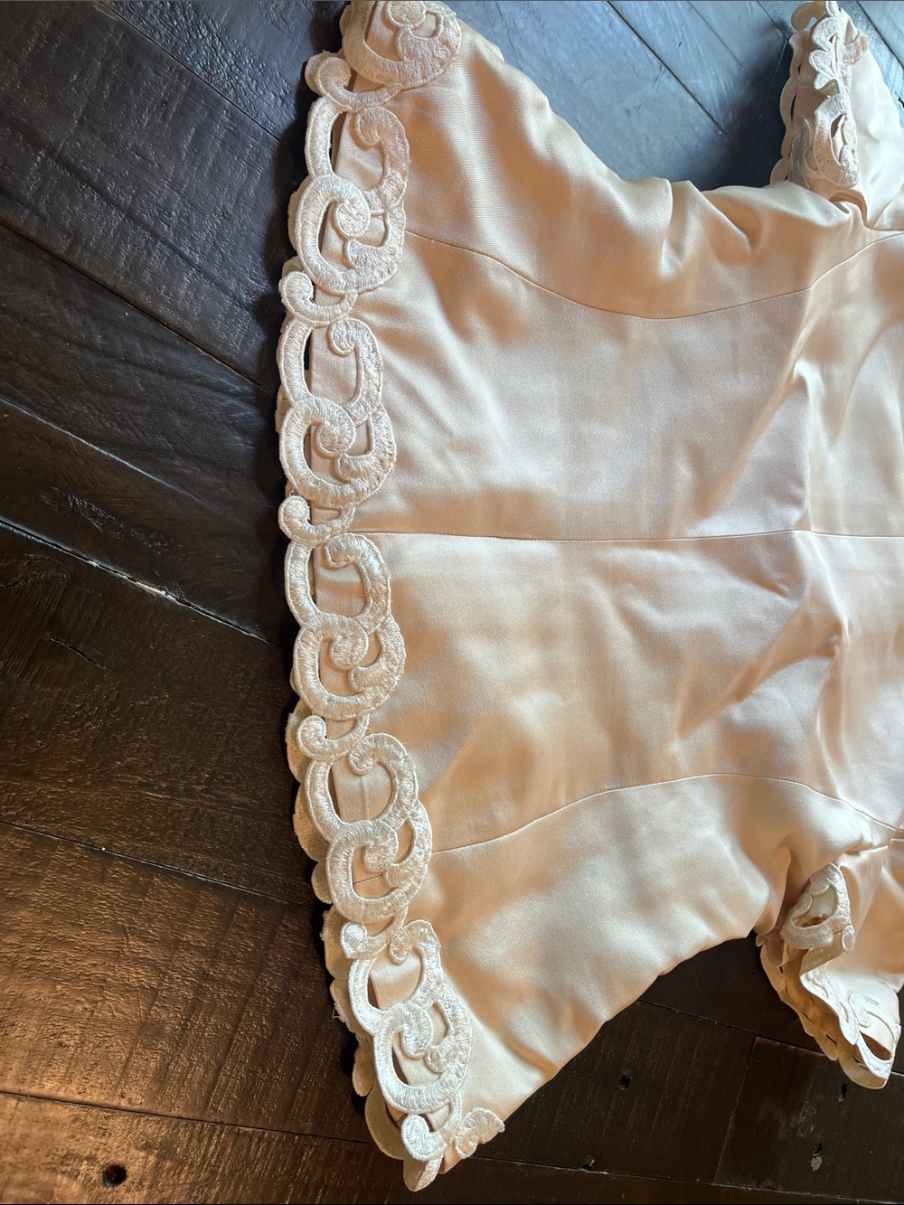 CHANEL Cream Silk Short Sleeve Top with Embroidered Loop Trim - Picture 15 of 16